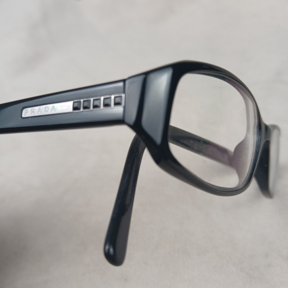 Prada Womens Glasses Frames Only VPR 14F 51□16 2AX-101 135 Black Plastic